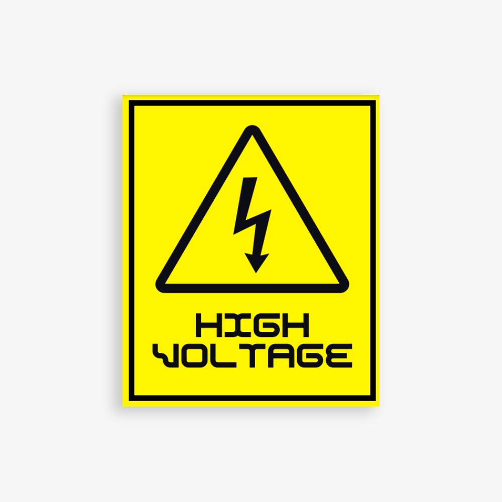High Voltage Sticker